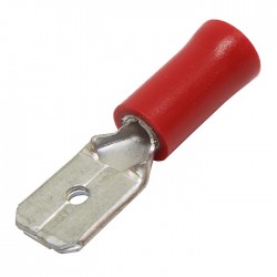TERMINAL MACHO PLANO 25O"(ROJO) 22-16AWG REF 45 MDD1-250 DB TR0131 100 UNID.