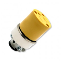 TOMA C/TIERRA 15 AMP AMARILLA FERMETAL TOM-04