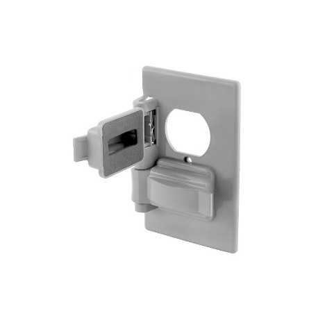 TAPA INTERPERIE DOBLE ALUMINIO GRIS FERMETAL TAP-17