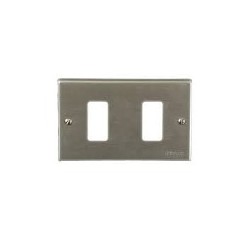 TAPA 2 HUECOS LINEA MAGIC INOXIDABLE BRACE TIE-010