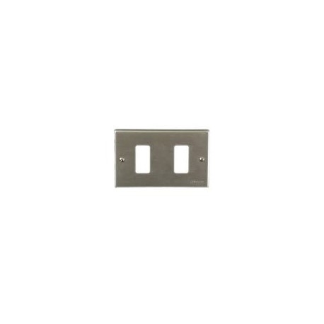 TAPA 2 HUECOS LINEA MAGIC INOXIDABLE BRACE TIE-010