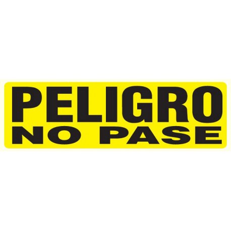 SEÃAL DE PELIGRO NO PASE PE-27