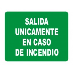 SEÃAL SALIDA UNICAMENTE EN CASO DE EMERGENCIA EM-19