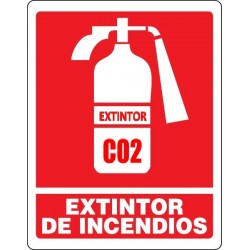 SEÃAL EXTINTOR DE INCENDIOS CO2 FU-19