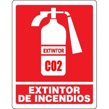 SEÃAL EXTINTOR DE INCENDIOS CO2 FU-19