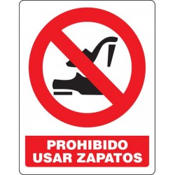 SEÃAL PROHIBIDO USAR ZAPATOS PR-08