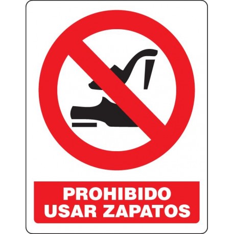 SEÃAL PROHIBIDO USAR ZAPATOS PR-08