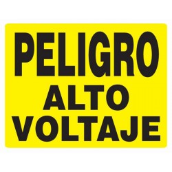 SEÑAL DE PELIGRO ALTO VOLTAGE PE-22