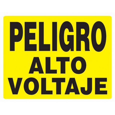 SEÑAL DE PELIGRO ALTO VOLTAGE PE-22