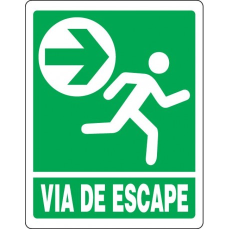 SEÑAL DE VIA ESCAPE DERECHA EM-03