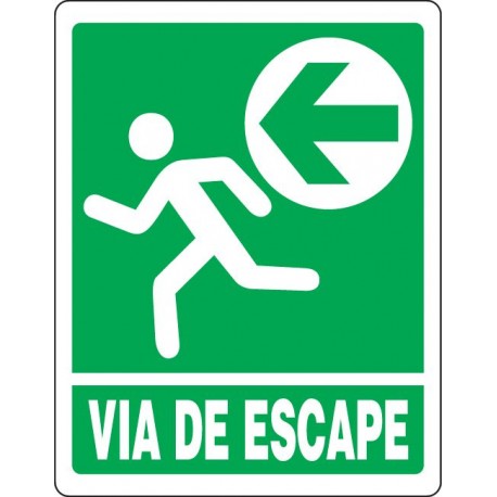 SEÑAL DE VIA ESCAPE IZQUIERDA EM-02