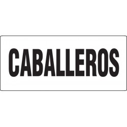 SEÑAL PEQUEÑA SANITARIO CABALLERO IN-19