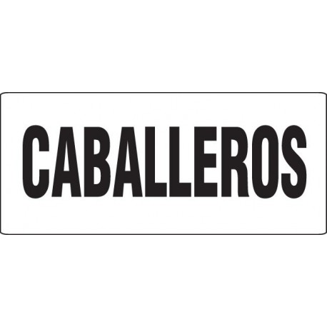 SEÑAL PEQUEÑA SANITARIO CABALLERO IN-19