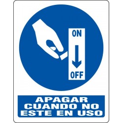 SEÑAL APAGAR CUANDO NO ESTE EN USO OB-17