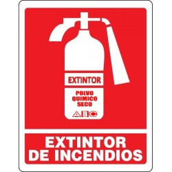 SEÑAL EXTINTOR DE INCENDIOS ABC FU-18