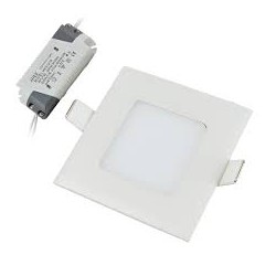 LUMINARIA LED PANEL 12W CUAD. 6" P/EMB 127-277V LED0304 JIFU LIGHTING