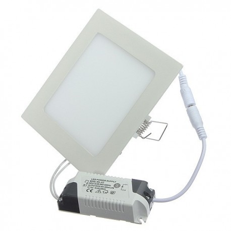 LUMINARIA LED PANEL 18W CUAD. 8" P/EMB 127-277V LED0405 JIFU LIGHTING