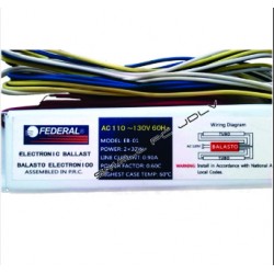 BALASTO 2X32 120-277V MARCA FEDERAL