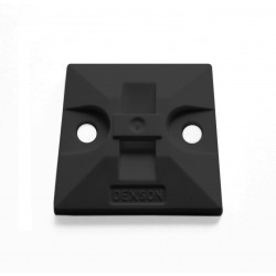 BASE CON ADHESIVO NEGRA 1X1 10 PIEZAS DEXON