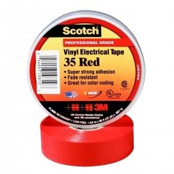 TEIPE SCOTCH 35 ROJO 3/4 X 66 3M
