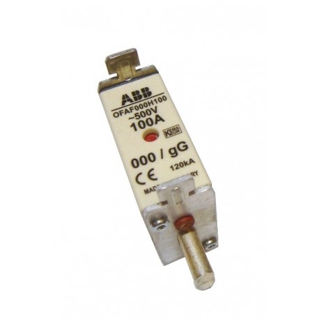 FUSIBLE NH00 100 AMP 500V ABB OFAF000H100