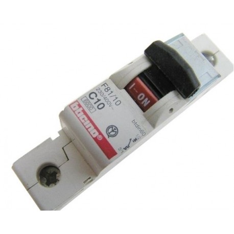Interruptor termomagnetico BTDIN 60 Residencial 1 POLO 10 AMP BTICINO F81/10