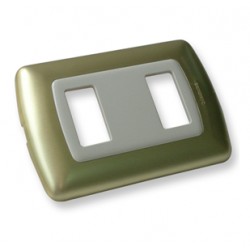 Placa Magic ADV 2 modulos oro BTICINO 503MA/2G