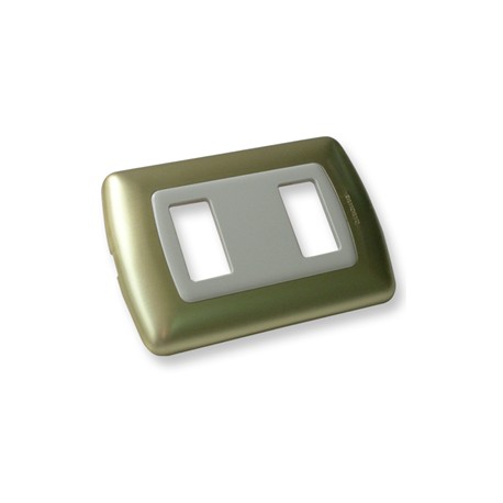 Placa Magic ADV 2 modulos oro BTICINO 503MA/2G
