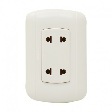 TOMA CORRIENTE DOBLE 2P UNIVERSAL DOMINO AVANT BTICINO P1208