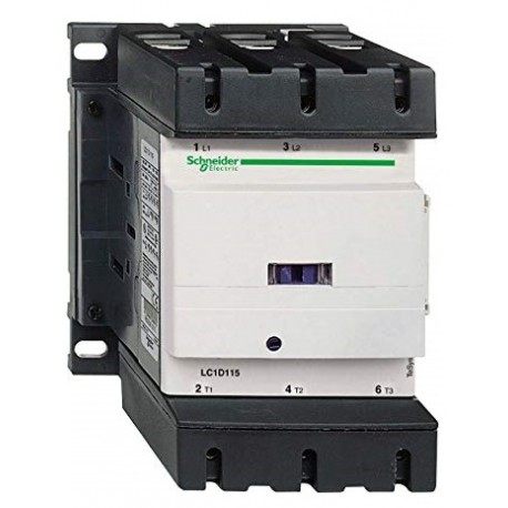 LC1D115F7 CONTACTOR 3P 115A NC+NA 110VAC SCHNEIDER LC1D115F7
