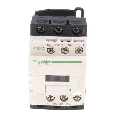 LC1D12M7 CONTACTOR 3P 12A NC+NA 220VAC SCHNEIDER LC1D12M7