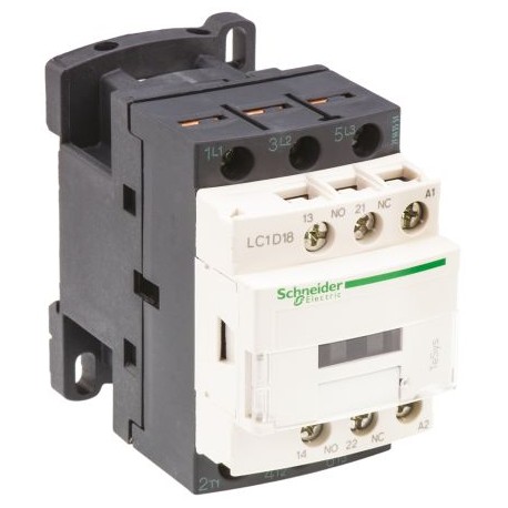 LC1D18B7 CONTACTOR 3P 18A NC+NA 24VAC SCHNEIDER LC1D18B7