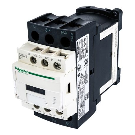 LC1D25BD CONTACTOR 3P 25A NC+NA 24VDC SCHNEIDER LC1D25BD