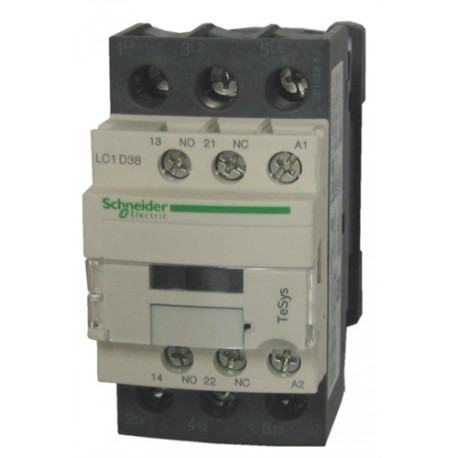 LC1D38M7 CONTACTOR 3P 38A NC+NA 220VAC SCHNEIDER LC1D38M7