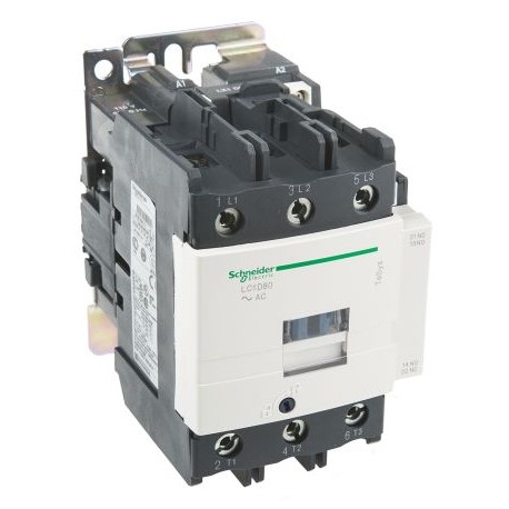 LC1D80F7 CONTACTOR 3P 80A NC+NA 110VAC SCHNEIDER LC1D80F7