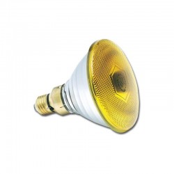 BOMBILLO PAR 38 85W,  AMARILLO 120V, E26  GE 100PAR/AM/85WM-PAR38 13473