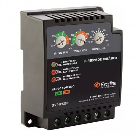 GST-R220C O R220P PROTECTOR TRIFASICO 208/220V  EXCELINE