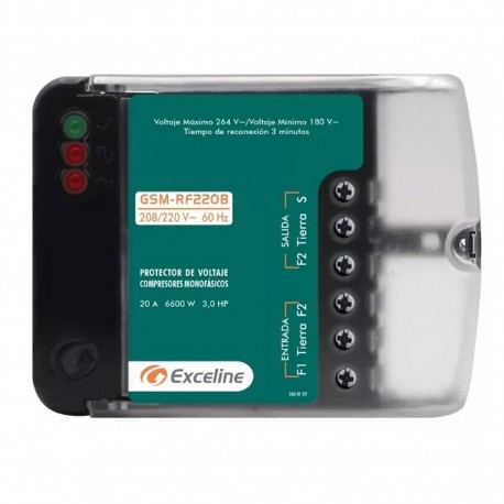 GSM-RF220B PROTECTOR MONOF REFRIG Y MOTORES (AIRE) 220 VAC EXCELINE
