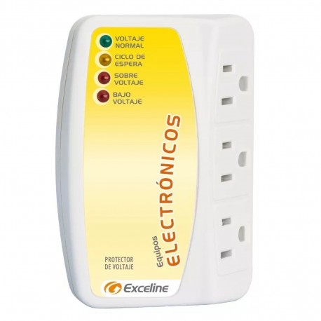 PROTECTOR EQUIPO ELECTRONICO 3 TOMAS 120V  EXCELINE GSM-E120