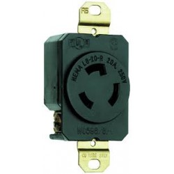 Toma seguro media vuelta emb 20A 2P+T 250V L620-R