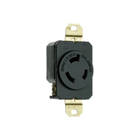 Toma seguro media vuelta emb 20A 2P+T 480V L820-R