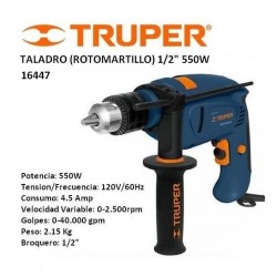 GRUPO DE BIASE - TALADRO-MARTILLO PROF TRUPER VVR ROTO-1/2A2 16447