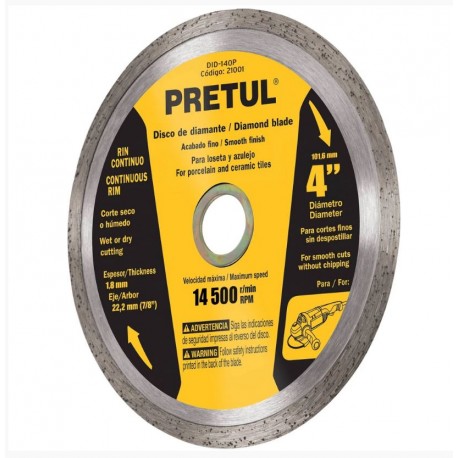 DISCO DIAMANTE 4" PRETUL 21001