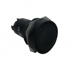PULSADOR 22MM 2NC NEGRO GE 246959