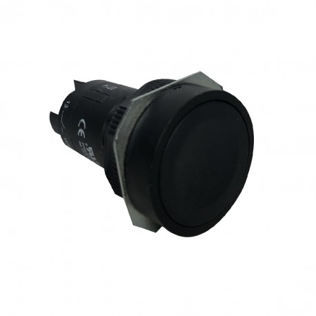PULSADOR 22MM 2NC NEGRO GE 246959