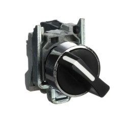 XB4BD21 SELECTOR NO LUMINOSO 22MM MANETA CORTA 2 POSIC FIJAS NEGRO 1NO SCHNEIDER XB4BD21
