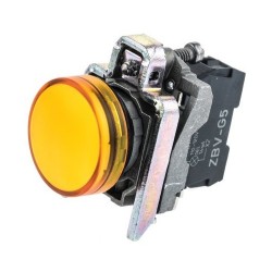 XB4BVG5 PILOTO LUMINOSO 22MM METALICO CON LED 110..120VACC AMARILLO SCHNEIDER XB4BVG5
