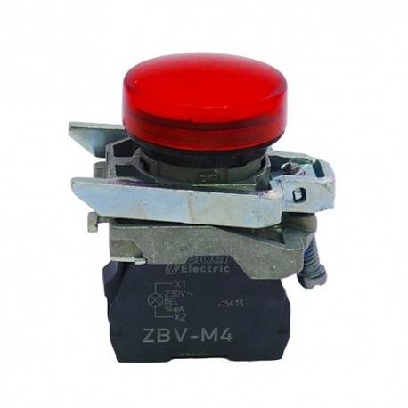 XB4BVM4 PILOTO LUMINOSO 22MM METALICO CON LED 230..240VAC ROJO SCHNEIDER XB4BVM4