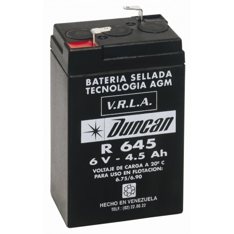 BATERIA SELLADA PARA LAMPARA EMERG 6V 4.5W FEDERAL DB6-4.5