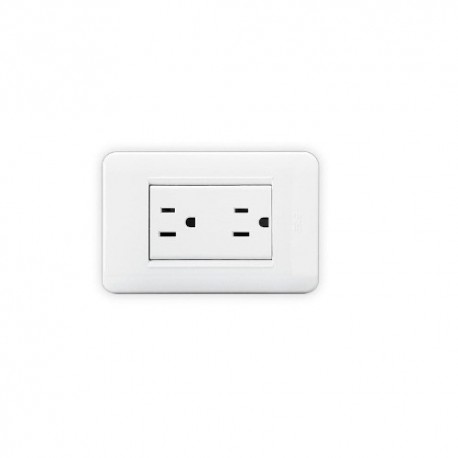TOMA DOBLE 2P+T BLANCO DE LUJO IGOTO Z105/2-W